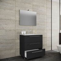 VCM my bath Badmöbel-Set 3-teilig Schubo 914352 schwarz 80,0 x 46,0 x 86,0 cm