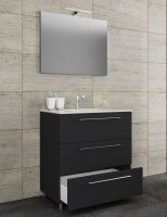 VCM my bath Badmöbel-Set 3-teilig Schubo 914352 schwarz 80,0 x 46,0 x 86,0 cm
