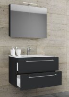 VCM my bath Badmöbel-Set 3-teilig Badinos 914331 schwarz 60,0 x 46,0 x 50,0 cm