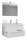VCM my bath Badmöbel-Set 3-teilig Badinos 914327 weiß 80,0 x 46,0 x 50,0 cm