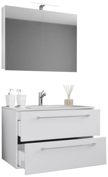 VCM my bath Badmöbel-Set 3-teilig Badinos 914333 weiß 80,0 x 46,0 x 50,0 cm