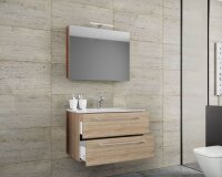 VCM my bath Badmöbel-Set 3-teilig Badinos 914335 sonoma-eiche 80,0 x 46,0 x 50,0 cm