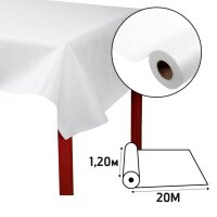 4 PROnappe Tischdecke weiß 1,2 x 20,0 m  ( R782001I )