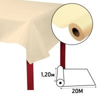 PROnappe Tischdecke creme 1,2 x 20,0 m, 4 Rollen