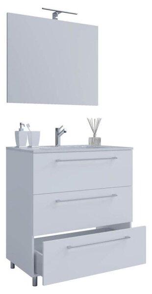 VCM my bath Badmöbel-Set 3-teilig Schubo 914348 weiß 60,0 x 46,0 x 86,0 cm