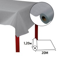 PROnappe Tischdecke grau 1,2 x 20,0 m, 4 Rollen