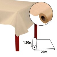 PROnappe Tischdecke beigebraun 1,2 x 20,0 m, 4 Rollen