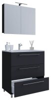 VCM my bath Badmöbel-Set 3-teilig Schubo 914355 schwarz 60,0 x 46,0 x 86,0 cm