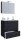 VCM my bath Badmöbel-Set 3-teilig Schubo 914355 schwarz 60,0 x 46,0 x 86,0 cm