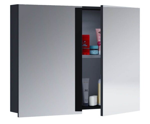 VCM my bath Spiegelschrank VCB 1 914461 schwarz 80,0 x 12,0 x 59,2 cm