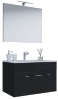 VCM my bath Badmöbel-Set 3-teilig Badinos 914812 schwarz 80,0 x 46,0 x 50,0 cm