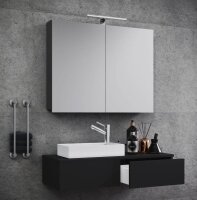 VCM my bath Badmöbel-Set 3-teilig Gudas 914836 schwarz 85,0 x 35,0 x 14,0 cm