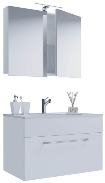 VCM my bath Badmöbel-Set 3-teilig Badinos 914817 weiß 80,0 x 46,0 x 50,0 cm