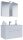 VCM my bath Badmöbel-Set 3-teilig Badinos 914817 weiß 80,0 x 46,0 x 50,0 cm