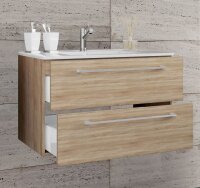VCM my bath Badmöbel-Set 2-teilig Badinos 914849 sonoma-eiche 80,0 x 46,0 x 50,0 cm