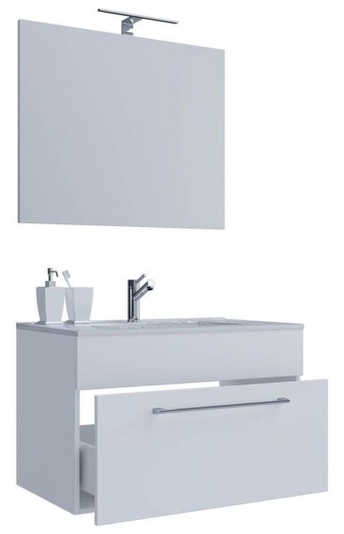 VCM my bath Badmöbel-Set 3-teilig Badinos 914811 weiß 80,0 x 46,0 x 50,0 cm