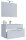 VCM my bath Badmöbel-Set 3-teilig Badinos 914811 weiß 80,0 x 46,0 x 50,0 cm