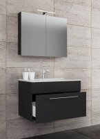 VCM my bath Badmöbel-Set 3-teilig Badinos 914815 schwarz 60,0 x 46,0 x 50,0 cm