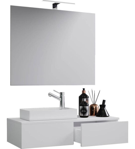 VCM my bath Badmöbel-Set 3-teilig Gudas 914832 weiß 85,0 x 35,0 x 29,5 cm
