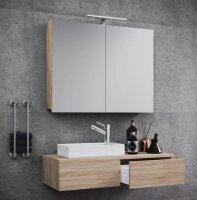 VCM my bath Badmöbel-Set 3-teilig Gudas 914837 sonoma-eiche 85,0 x 35,0 x 14,0 cm