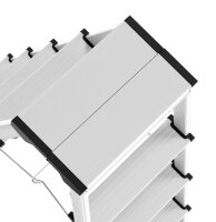 Hailo Stehleiter beidseitig D60 StandardLine silber 2x 7 Stufen, H: 166,0 cm