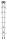 Hailo Stehleiter beidseitig D60 StandardLine silber 2x 7 Stufen, H: 166,0 cm