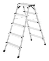 Hailo Stehleiter beidseitig D60 StandardLine silber 2x 5...