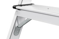 Hailo Stehleiter beidseitig D60 StandardLine silber 2x 5 Stufen, H: 120,0 cm