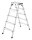 Hailo Stehleiter beidseitig D60 StandardLine silber 2x 5 Stufen, H: 120,0 cm