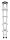 Hailo Stehleiter beidseitig D60 StandardLine silber 2x 5 Stufen, H: 120,0 cm