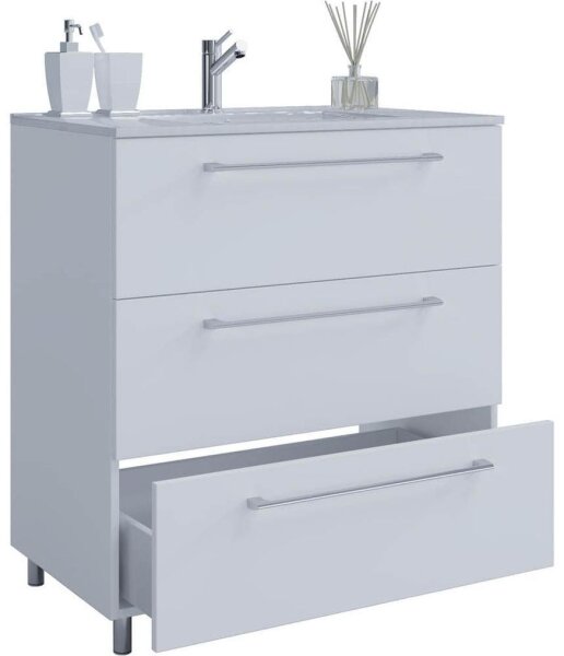 VCM my bath Badmöbel-Set 2-teilig Schubo 914850 weiß 60,0 x 46,0 x 86,0 cm