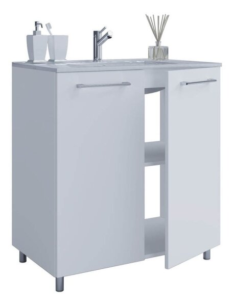VCM my bath Badmöbel-Set 2-teilig Gilos 914865 weiß 80,0 x 46,0 x 86,0 cm