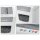 LEITZ IQ Slim Office Aktenvernichter mit Partikelschnitt P-4, 4 x 28 mm, bis 12 Blatt, weiß