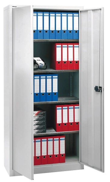 BISLEY Stahlschrank E782A04G645 lichtgrau 4 Fachböden 91,4 x 40,0 x 195,0 cm, aufgebaut, 1 St.