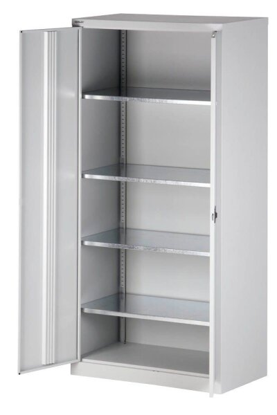 BISLEY Stahlschrank HC782S4G645 lichtgrau 4 Fachböden 91,4 x 50,0 x 195,0 cm, aufgebaut, 1 St.