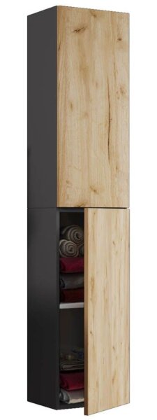 VCM my bath Bad-Hängeschrank VCB 11 915281 honig-eiche, anthrazit 33,0 x 22,0 x 150,0 cm