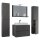 VCM my bath Badmöbel-Set 5-teilig Lendas XL 915217 anthrazit 147,0 x 52,0 x 150,0 cm