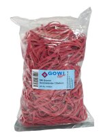 Gowi Gummibänder rot 0,4 cm, Ø 13,0 cm, 500,0 g