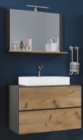 VCM my bath Badmöbel-Set 3-teilig Lendas M 915290 honig-eiche, anthrazit 61,0 x 52,0 x 134,0 cm