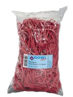 Gowi Gummibänder rot 0,4 cm, Ø 15,0 cm, 500,0 g