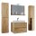 VCM my bath Badmöbel-Set 5-teilig Lendas XL 915215 honig-eiche 147,0 x 52,0 x 150,0 cm
