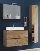 VCM my bath Badmöbel-Set 4-teilig Lendas L 915296 honig-eiche, anthrazit 94,0 x 46,0 x 150,0 cm
