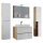 VCM my bath Badmöbel-Set 5-teilig Lendas XL 915304 honig-eiche, weiß 147,0 x 52,0 x 150,0 cm