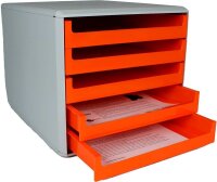 M&M Schubladenbox  orange 30050959, DIN A4 mit 5...