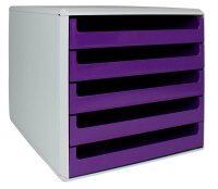 M&M Schubladenbox  violett 30050972, DIN A4 mit 5...