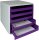 M&M Schubladenbox  violett 30050972, DIN A4 mit 5 Schubladen, 1 St.