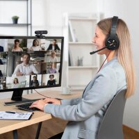 hama HS-USB400 V2 USB-Headset schwarz