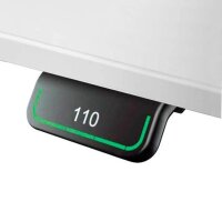 HAMMERBACHER VXDLR16 elektrisch höhenverstellbarer Schreibtisch lichtgrau rechteckig, T-Fuß-Gestell silber 160,0 x 80,0 cm