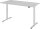 HAMMERBACHER VXDLR16 elektrisch höhenverstellbarer Schreibtisch lichtgrau rechteckig, T-Fuß-Gestell silber 160,0 x 80,0 cm