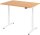 HAMMERBACHER VXDLR12 elektrisch höhenverstellbarer Schreibtisch buche rechteckig, T-Fuß-Gestell weiß 120,0 x 80,0 cm